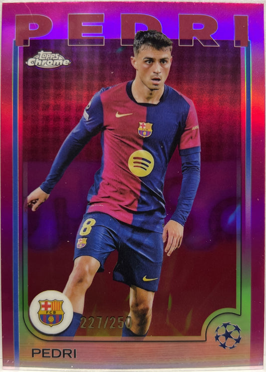 Pedri 227/250 Pink Topps Chrome UCC 2024/25