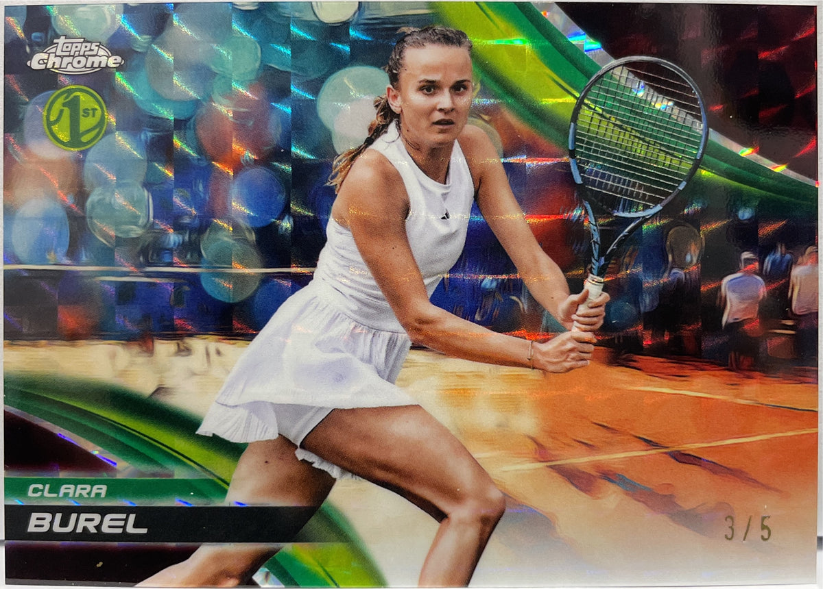 Clara Burel 3/5 1ST Red Geometric Topps Chrome Tennis 2025