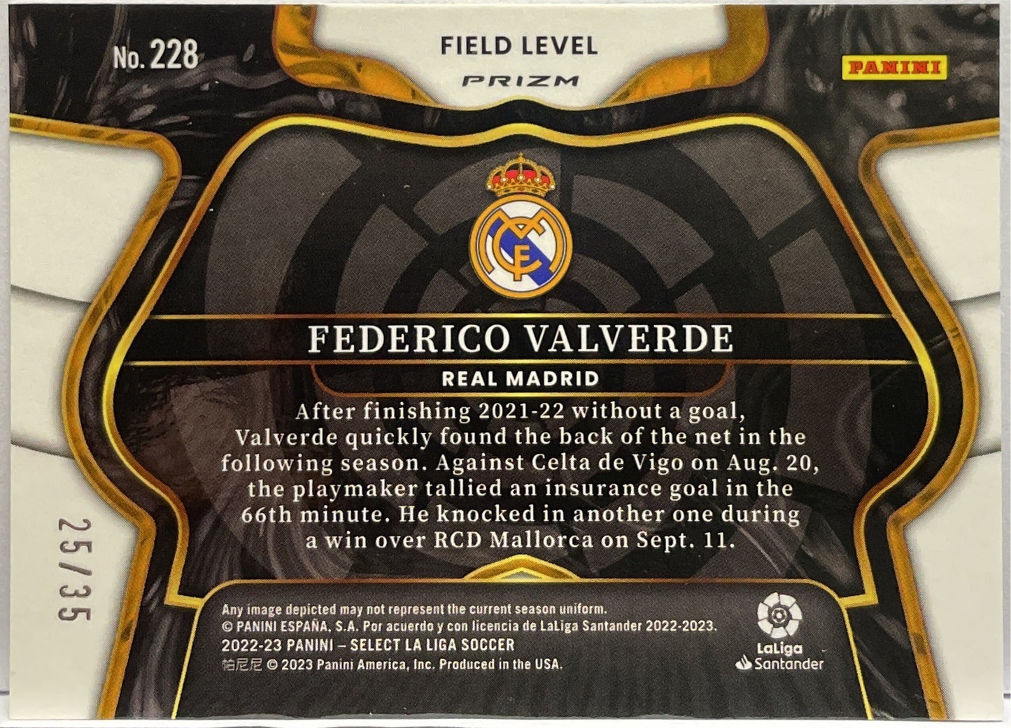 Federico Valverde 25/35 Field Level Select La Liga 2022/23