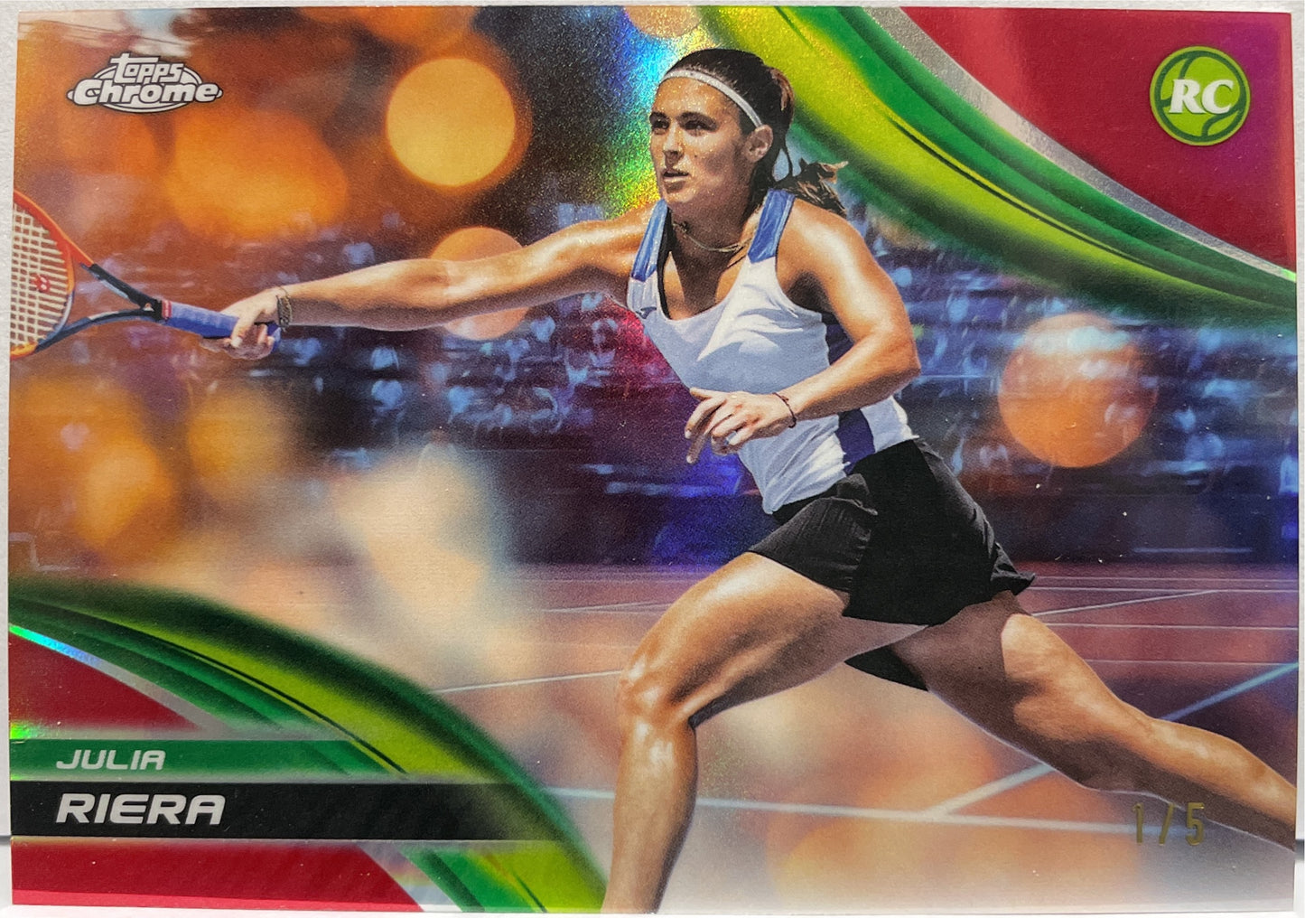 Julia Riera 1/5 Rookie Red Topps Chrome Tennis 2025
