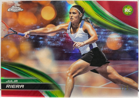 Julia Riera 1/5 Rookie Red Topps Chrome Tennis 2025