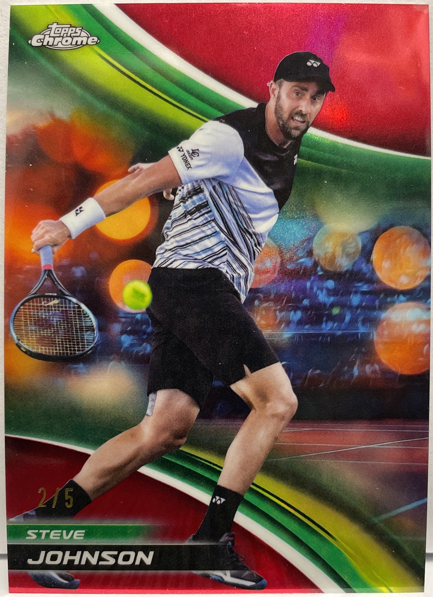 Steve Johnson 2/5 Red Topps Chrome Tennis 2025