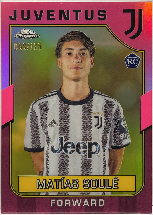 Matias Soule 59/125 Rookie Pink Topps Chrome Juventus 2022/23