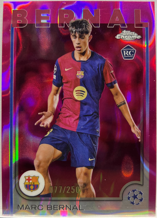 Marc Bernal 77/250 Rookie Pink Lava Topps Chrome UCC 2024/25