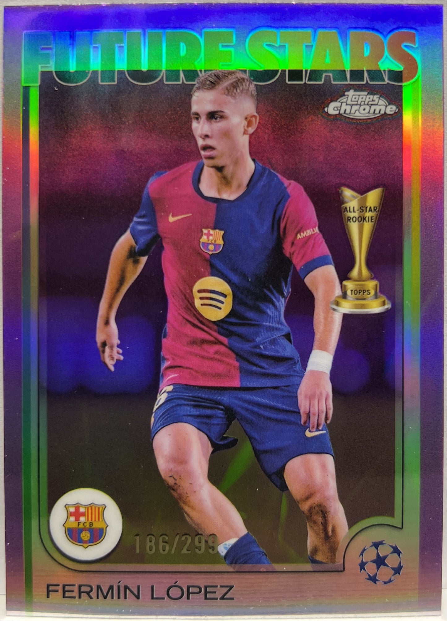Fermin Lopez 186/299 Future Star All Star Rookie Violet Topps Chrome UCC 2024/25