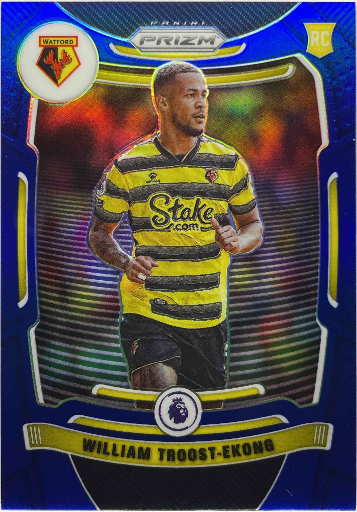 William Troost-Ekong 92/340 Rookie Blue Prizm Premier League 2021/22