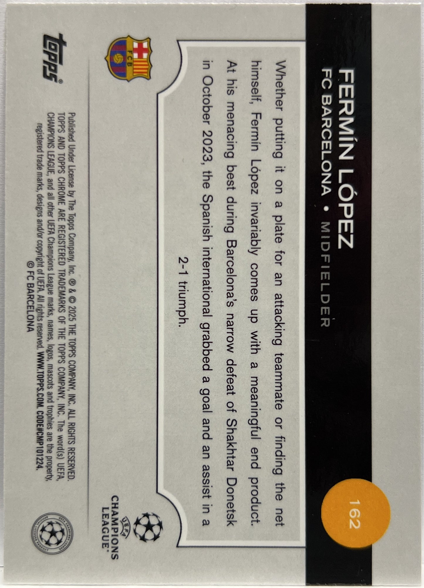 Fermin Lopez 186/299 Future Star All Star Rookie Violet Topps Chrome UCC 2024/25