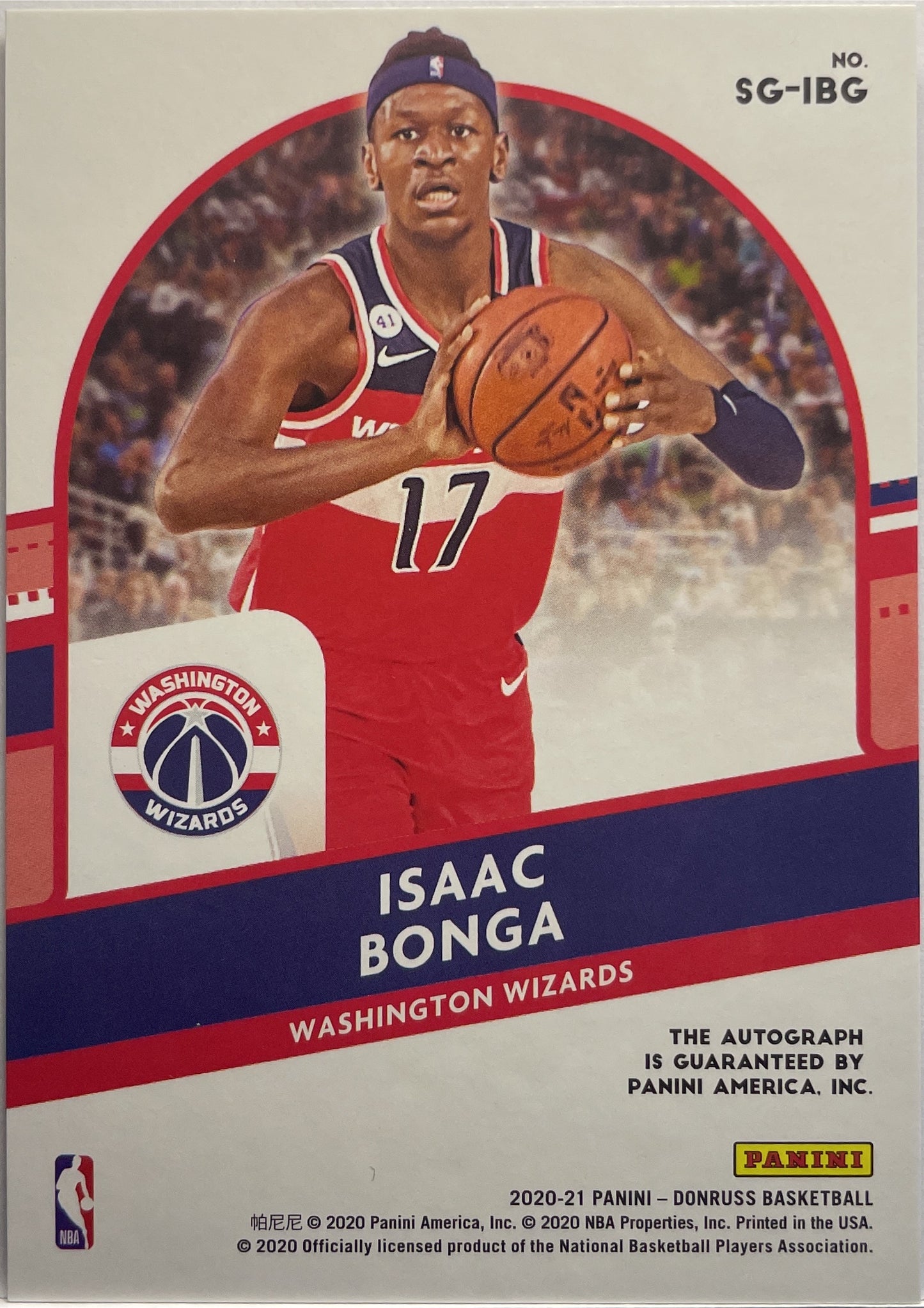 Isaac Bonga Autograph Donruss Basketball  2020/21