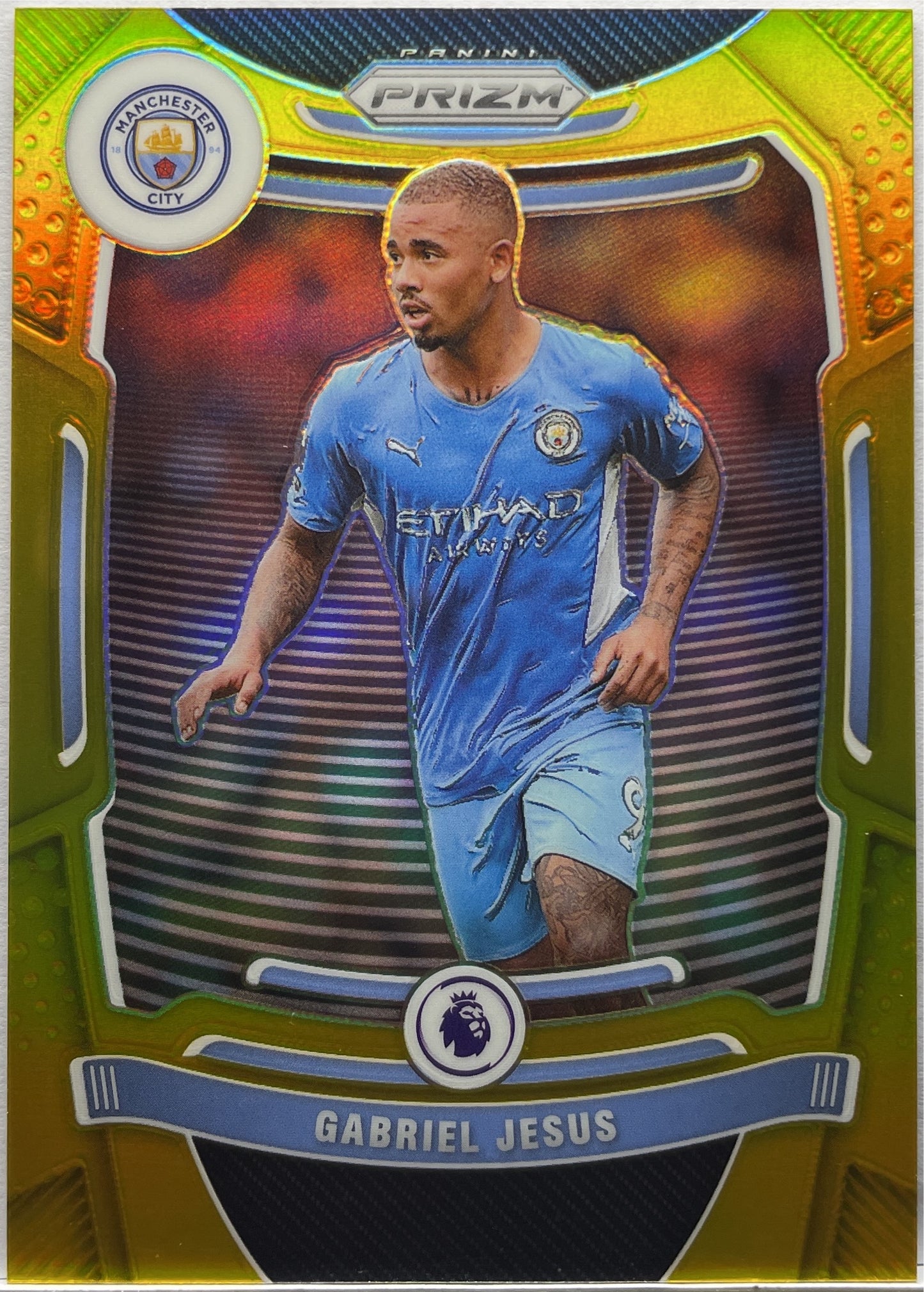 Gabriel Jesus 3/10 Gold Prizm Premier League 2021/22