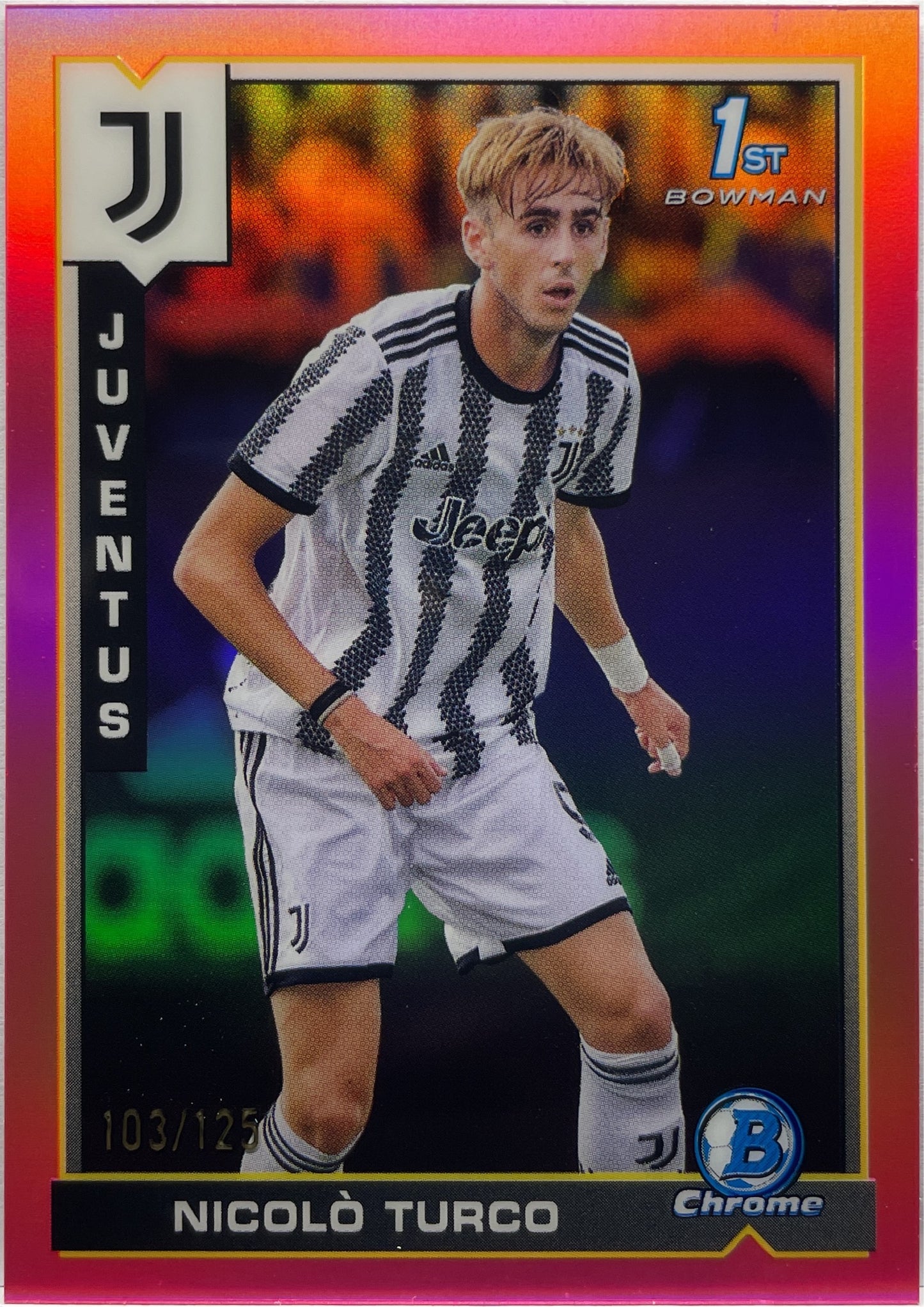 Nicolo Turco 103/125 1ST Bowman Pink Topps Chrome Juventus 2022/23