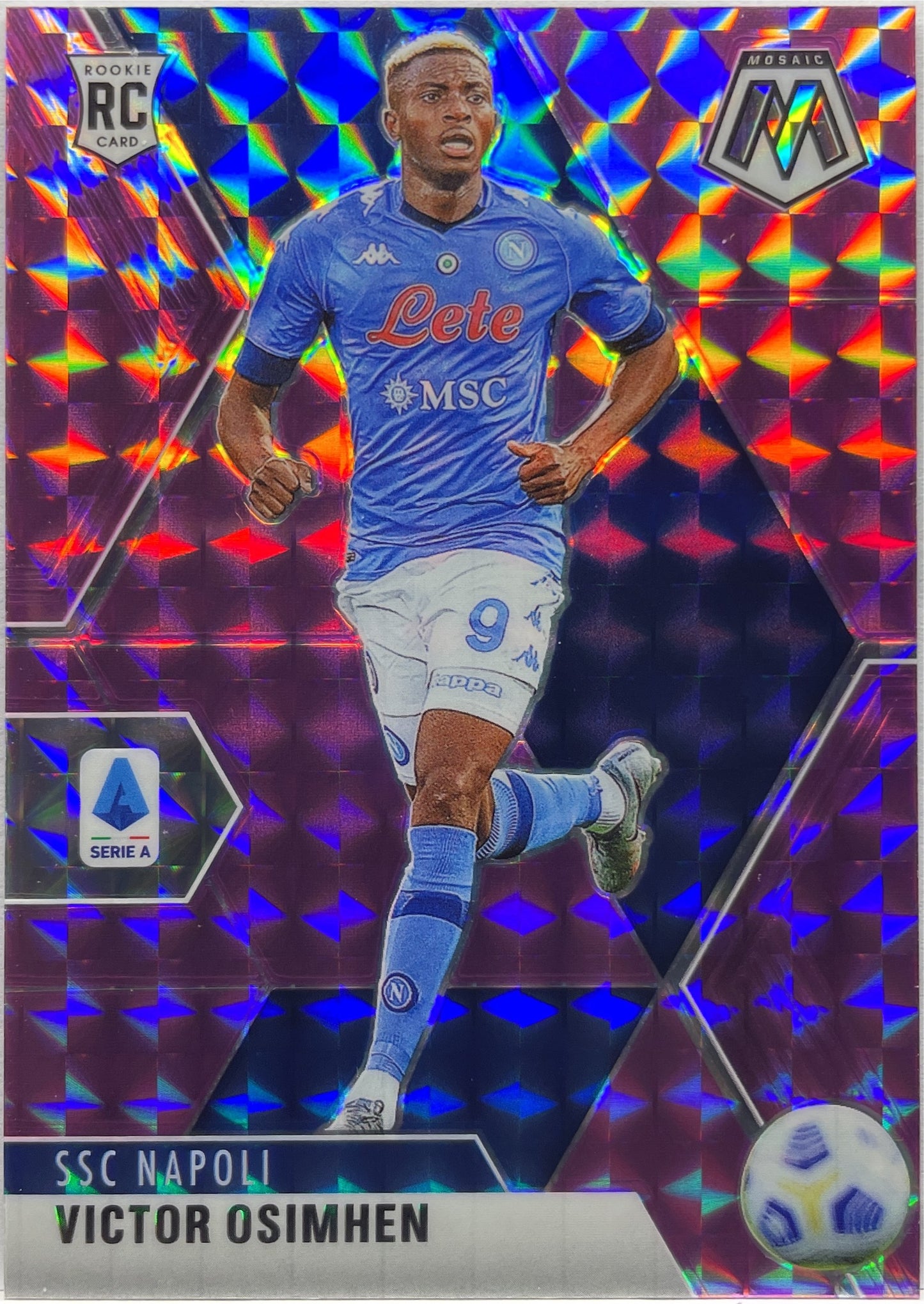 Victor Osimhen 21/49 Rookie Purple Mosaic Serie A 2020/21