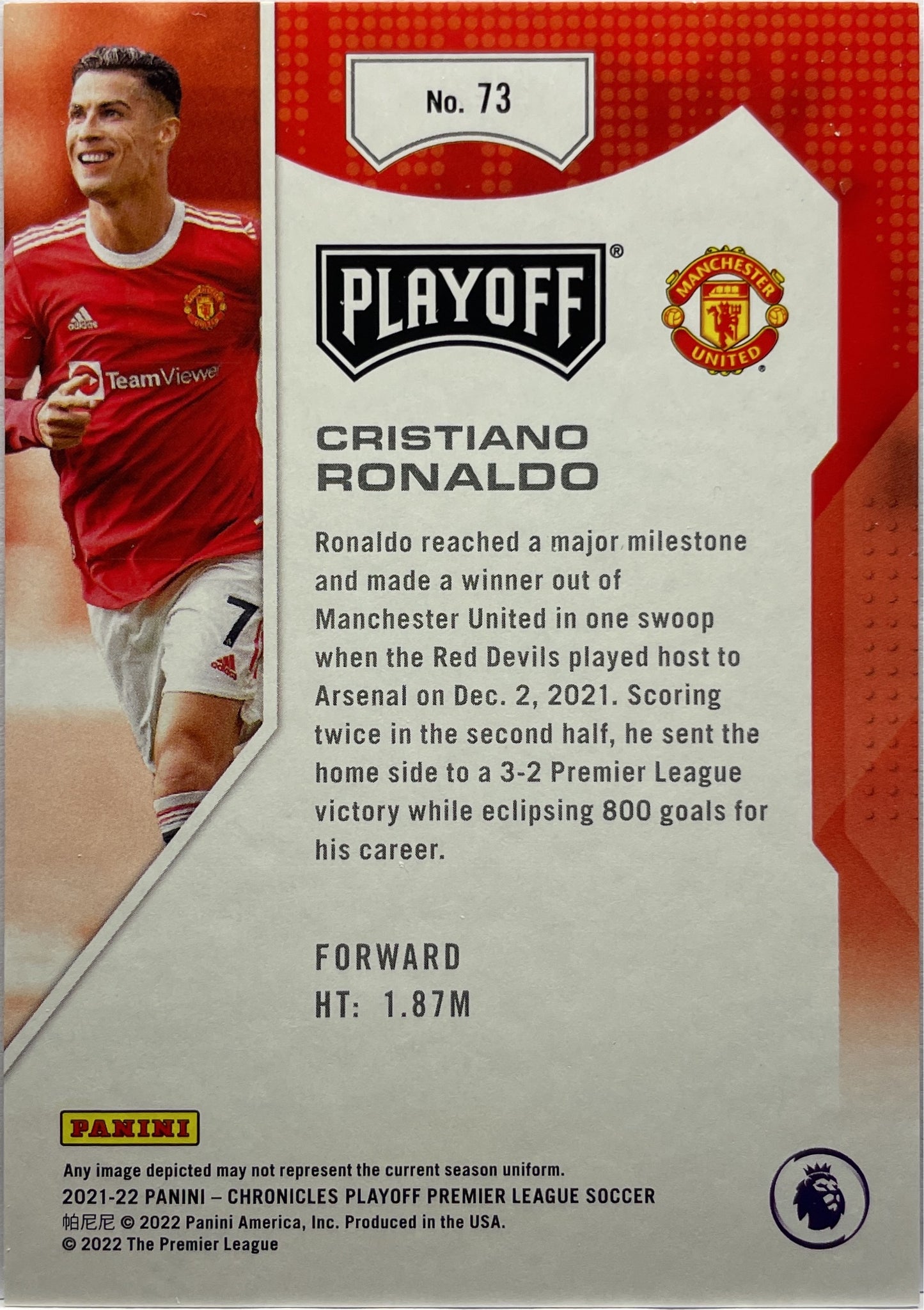 Cristiano Ronaldo 9/10 Playoff Gold Chronicles 2021/22