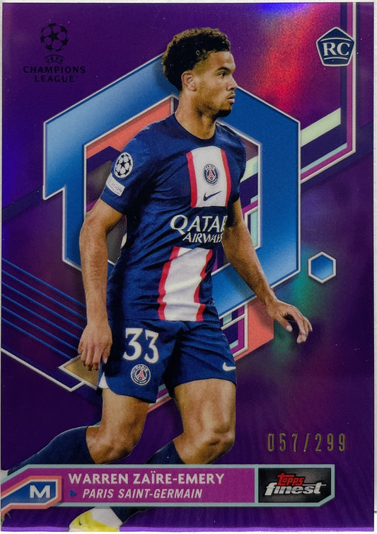 Warren Zaire Emery 57/299 Rookie Purple Topps Finest UCC 2022/23