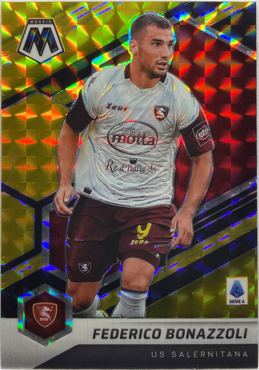 Federico Bonazzoli 1/8 Black & Gold Mosaic Serie A 2021/22