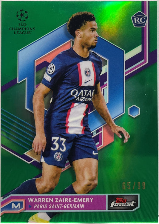 Warren Zaire Emery 65/99 Rookie Green Topps Finest UCC 2022/23