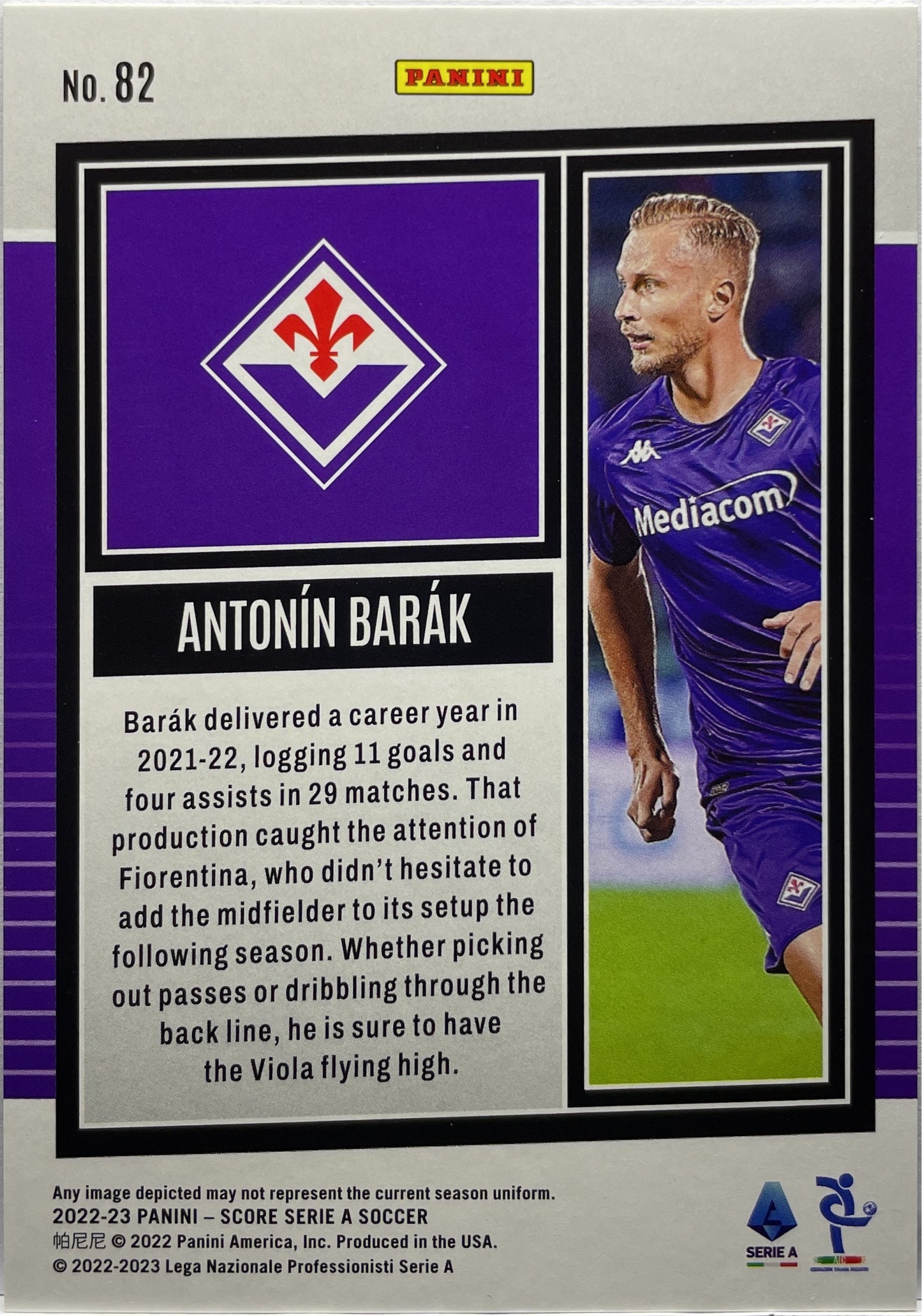 Antonin Barak 11/60 Blue Laser Score Serie A 2022/23