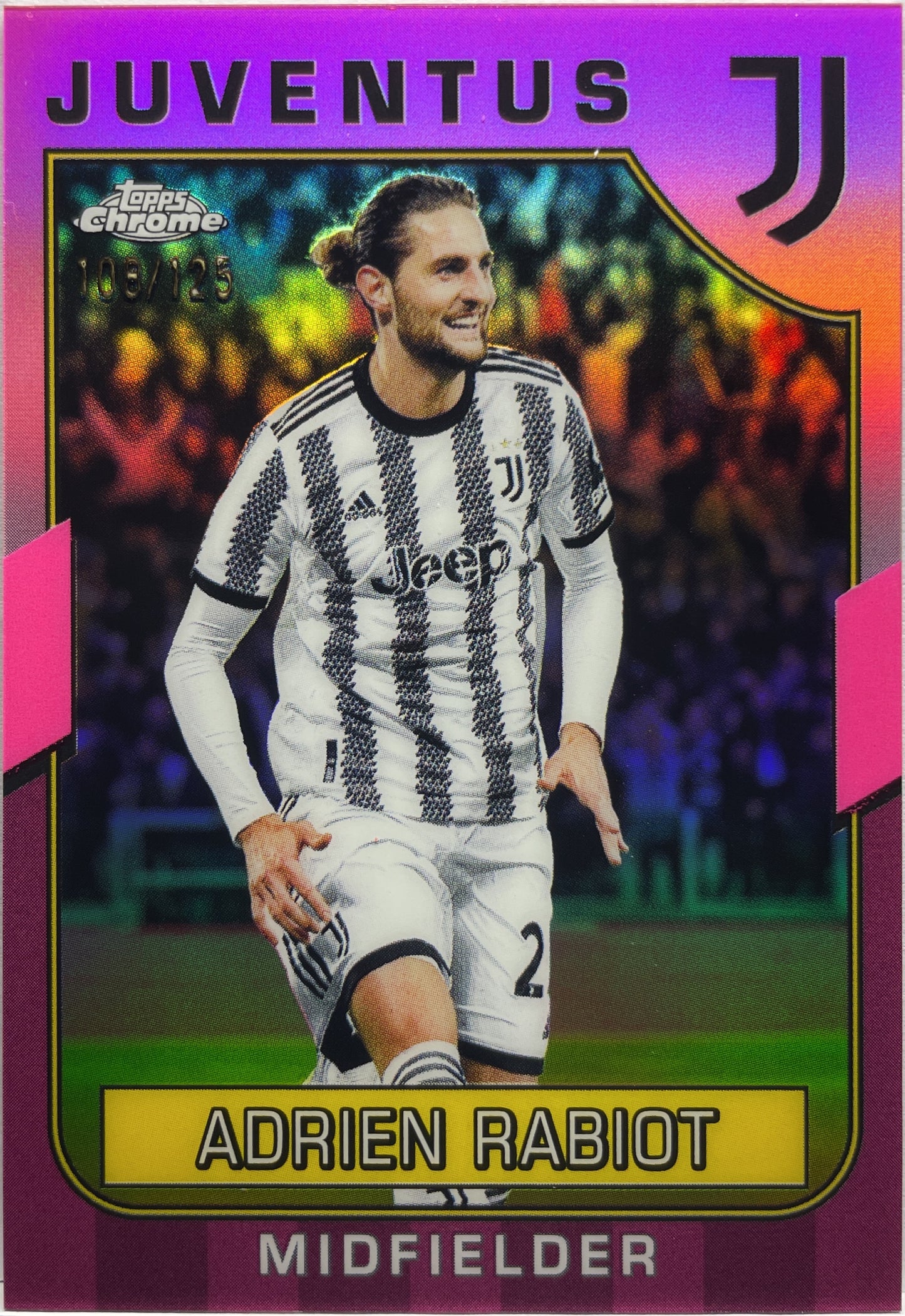 Adrien Rabiot 108/125 Pink Topps Chrome Juventus 2022/23