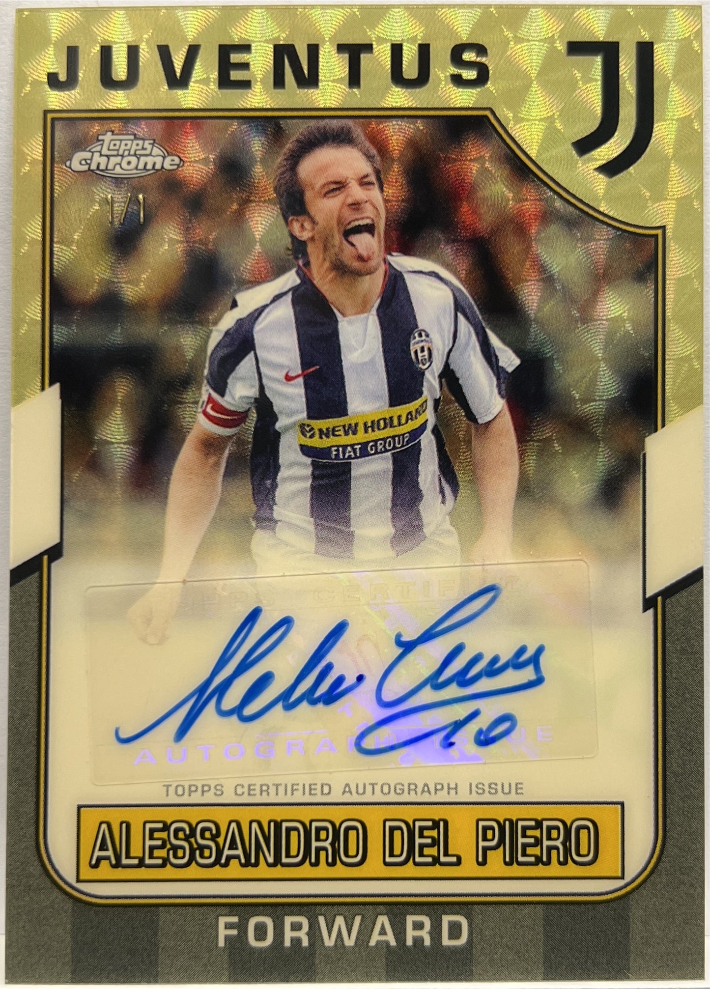 Alessandro Del Piero 1/1 Autograph Superfractor Topps Chrome Juventus 2022/23