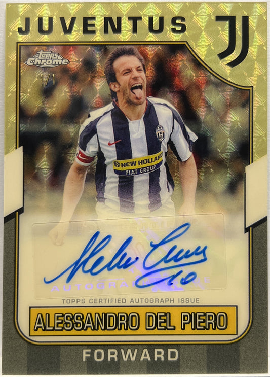 Alessandro Del Piero 1/1 Autograph Superfractor Topps Chrome Juventus 2022/23