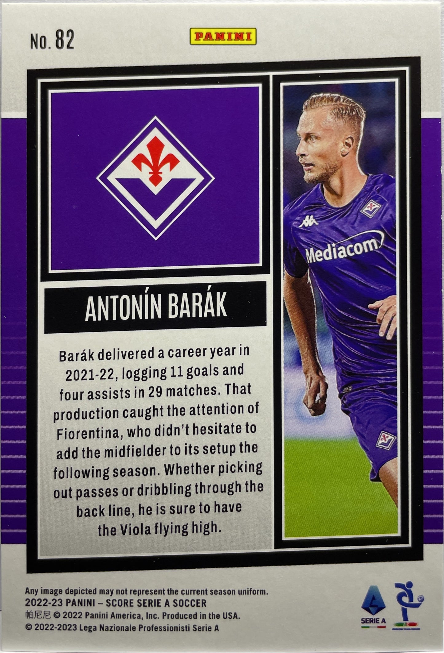 Antonin Barak 21/60 Blue Laser Score Serie A 2022/23