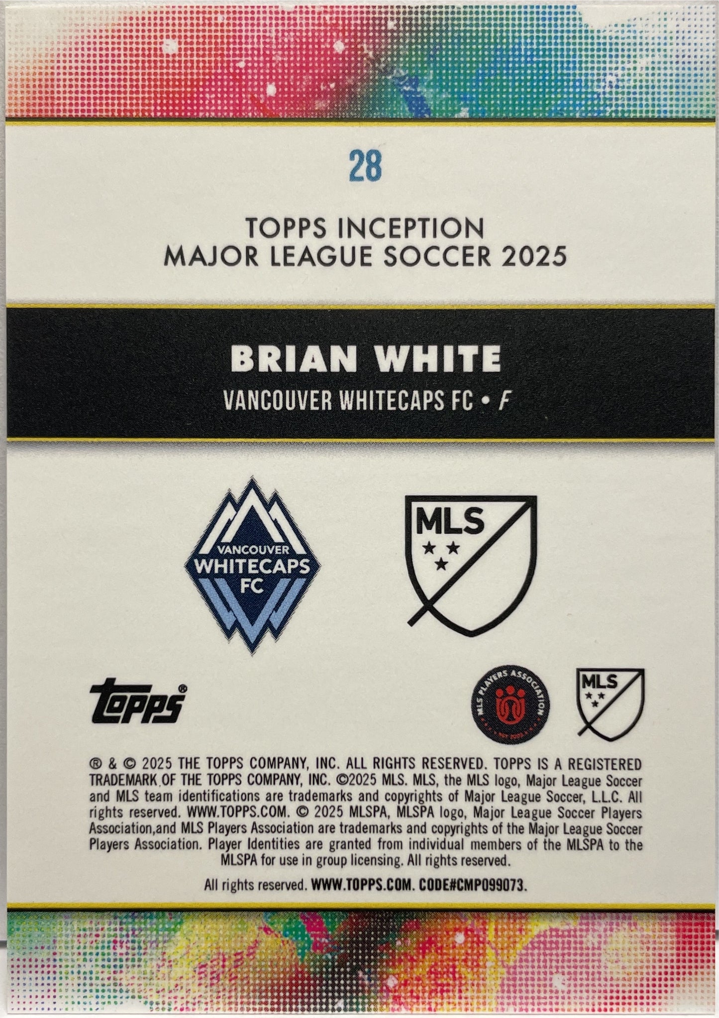 Brian White Topps Inception MLS 2025
