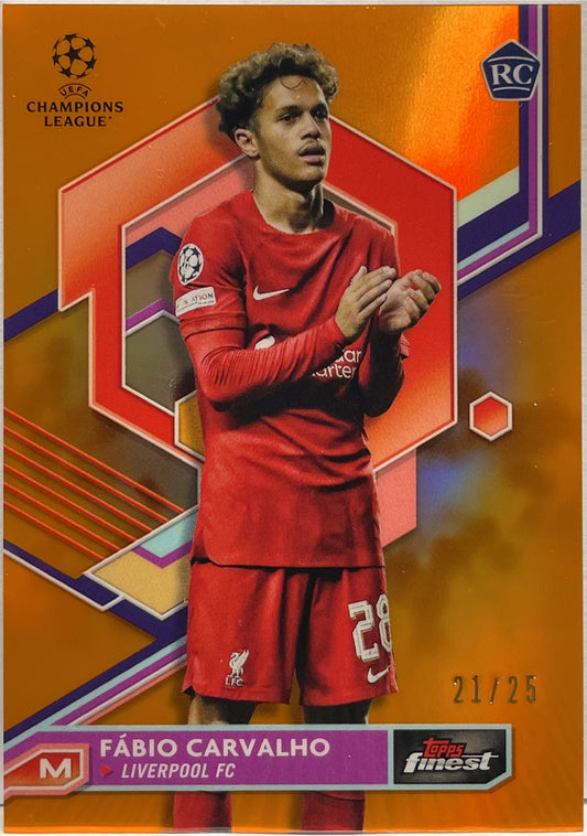 Fabio Carvalho 21/25 Rookie Orange Topps Finest UCC 2022/23