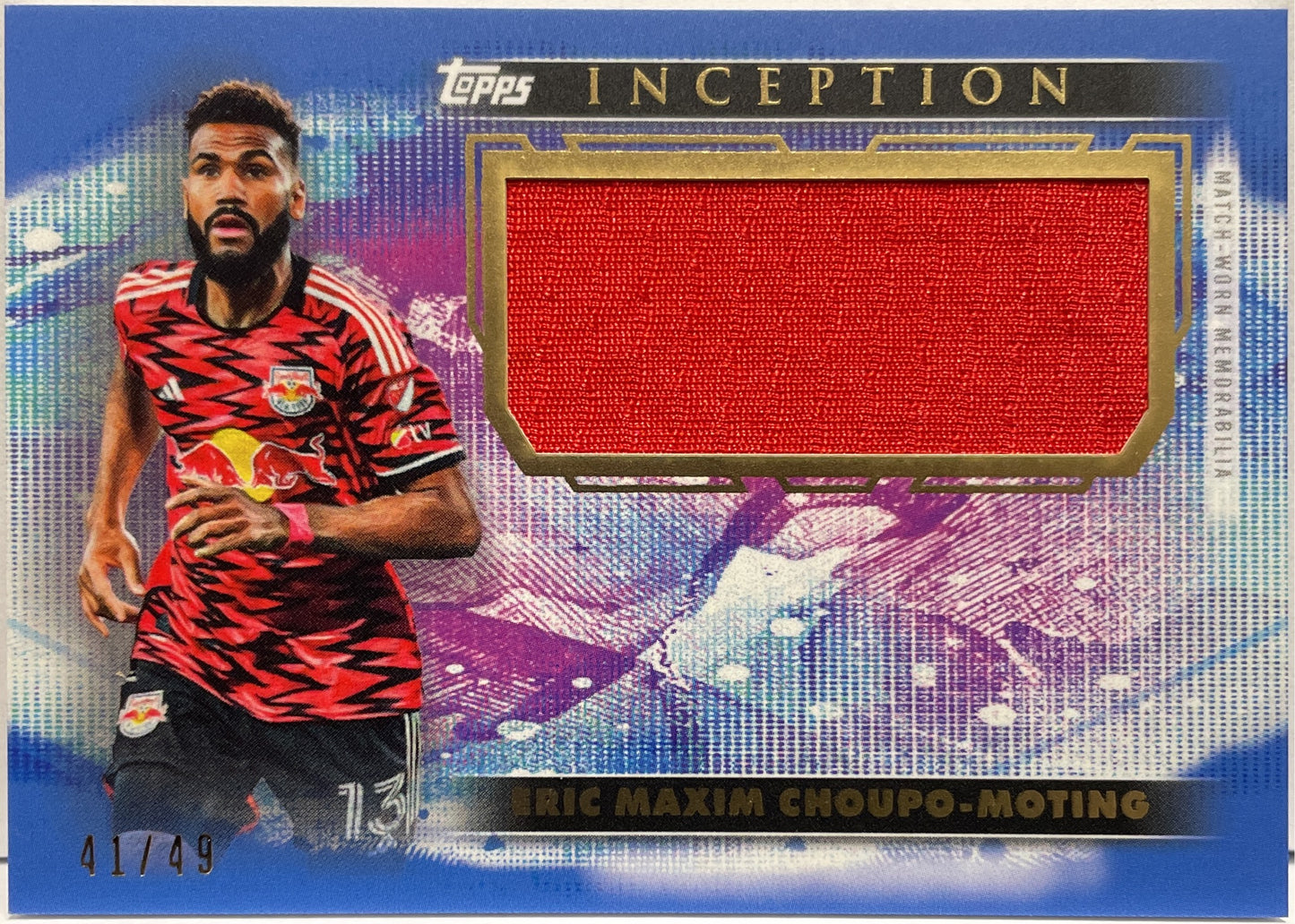 Eric Maxim Choupo Moting 41/49 Patch Worn Jumbo Relic Blue Topps Inception MLS 2025