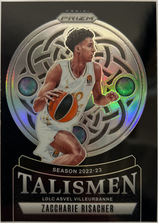 Zaccharie Risacher 1/1 Talismen Black Panini Prizm Euroleague Basketball 2024/25