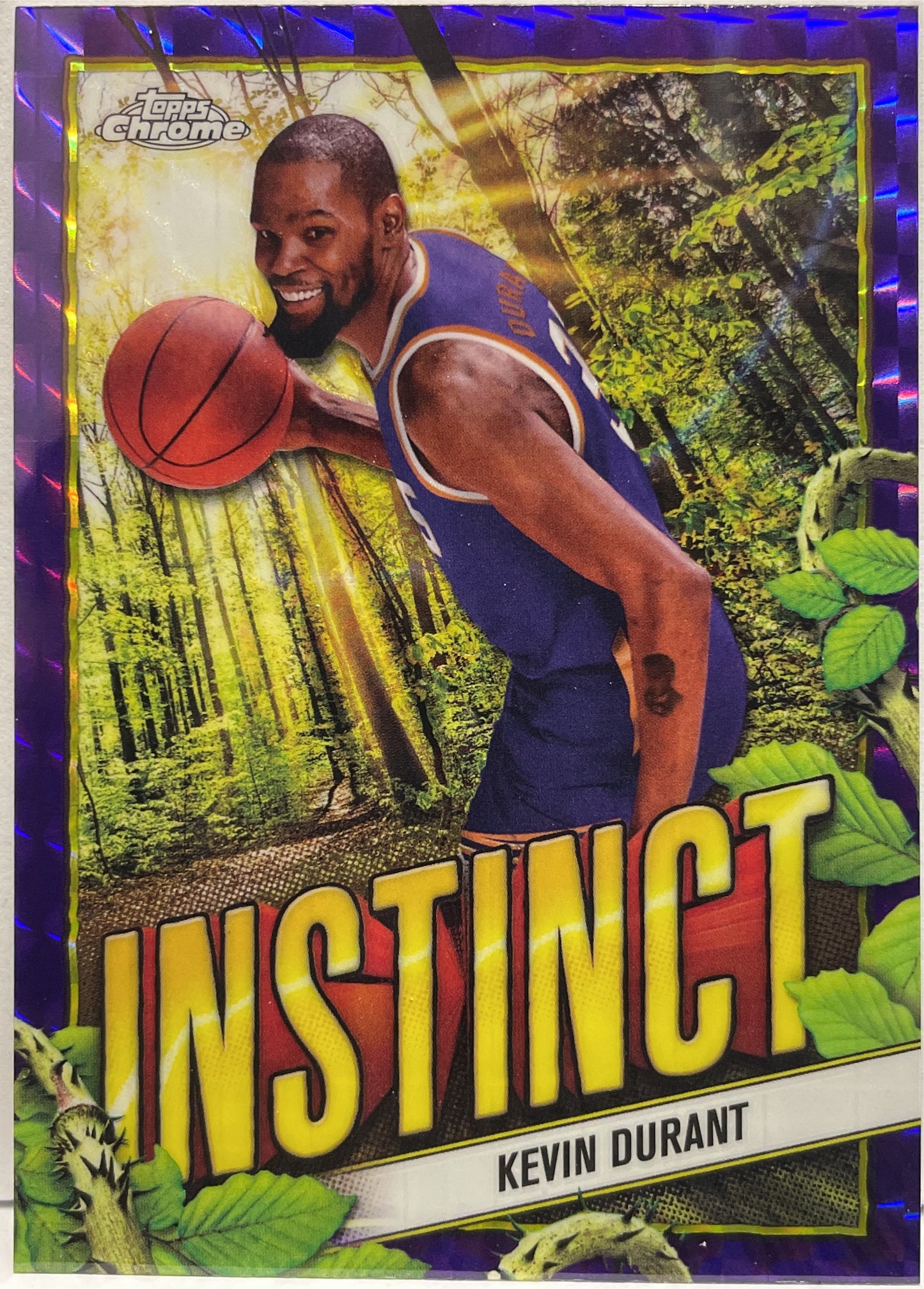 Kevin Durant Purple Geometric Topps Chrome Basketball NBA 2024/25