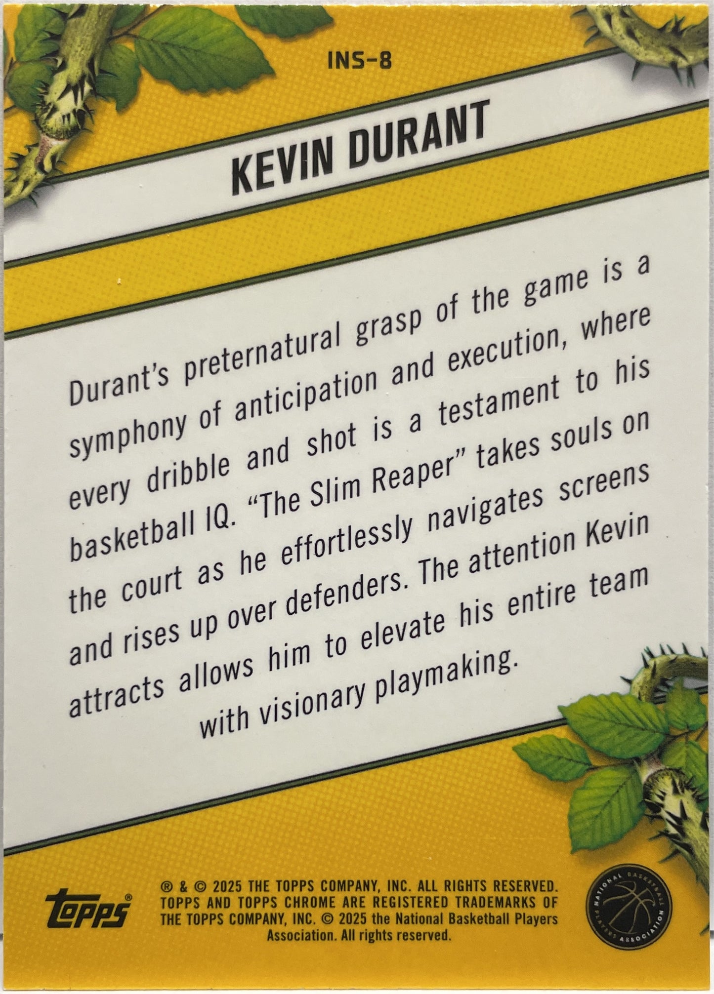Kevin Durant Purple Geometric Topps Chrome Basketball NBA 2024/25