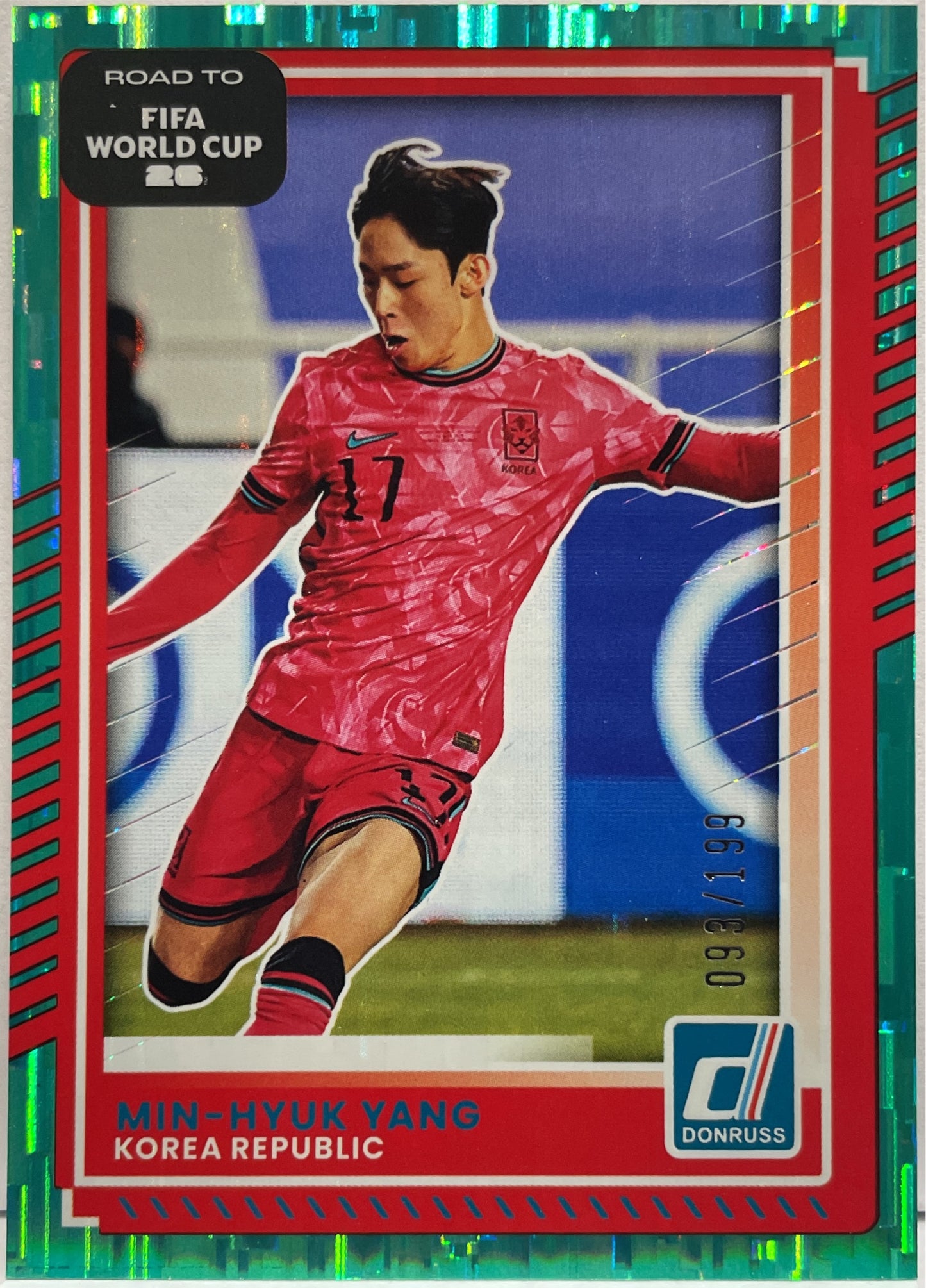 Min Hyuk Yang 93/199 Teal Donruss Fifa 2025/26