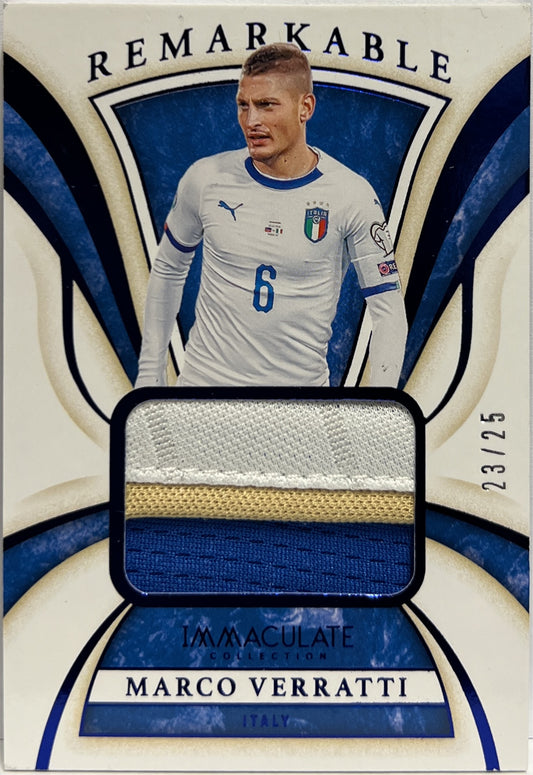 Marco Verratti 23/25 Patch Worn Remarkable Immaculate Collection 2020