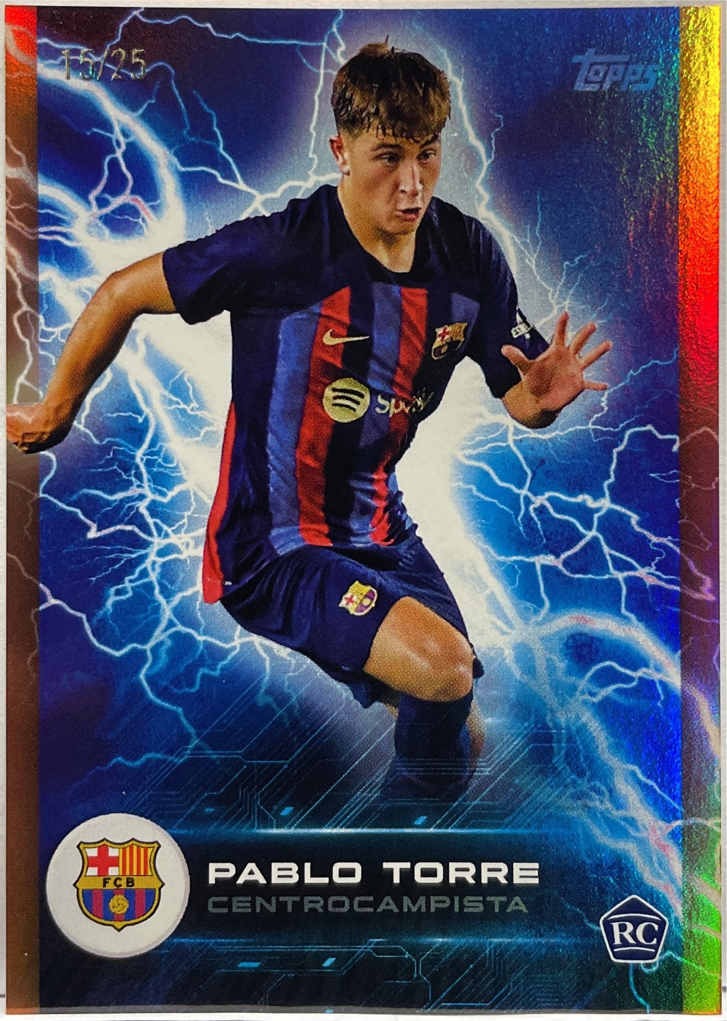 Pablo Torre 15/25 Rookie Orange Topps Fan Set Barcellona 2022/23