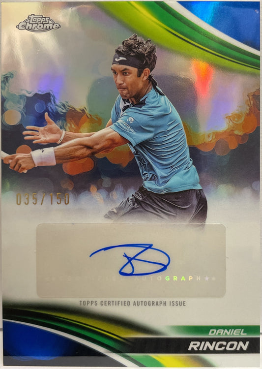 Daniel Rincon 35/150 Autograph Blue Topps Chrome Tennis 2025