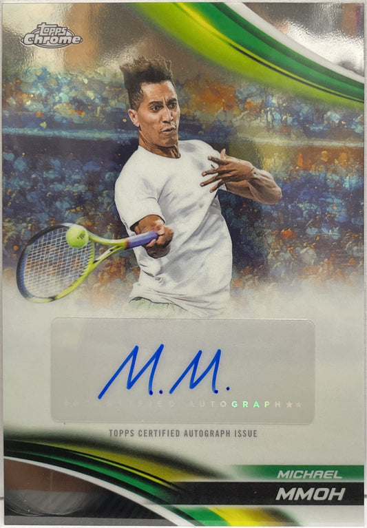 Michael Mmoh Autograph Topps Chrome Tennis 2025