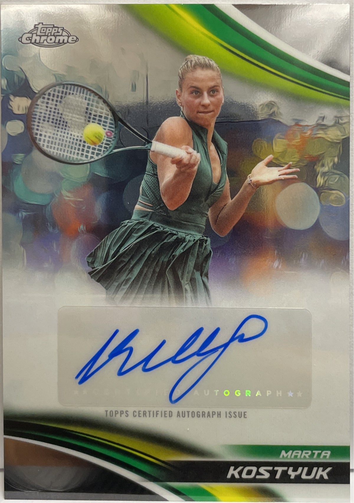 Marta Kostyuk Autograph Topps Chrome Tennis 2025