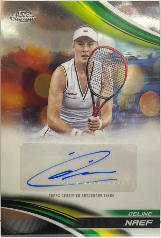 Celine Naef Autograph Topps Chrome Tennis 2025