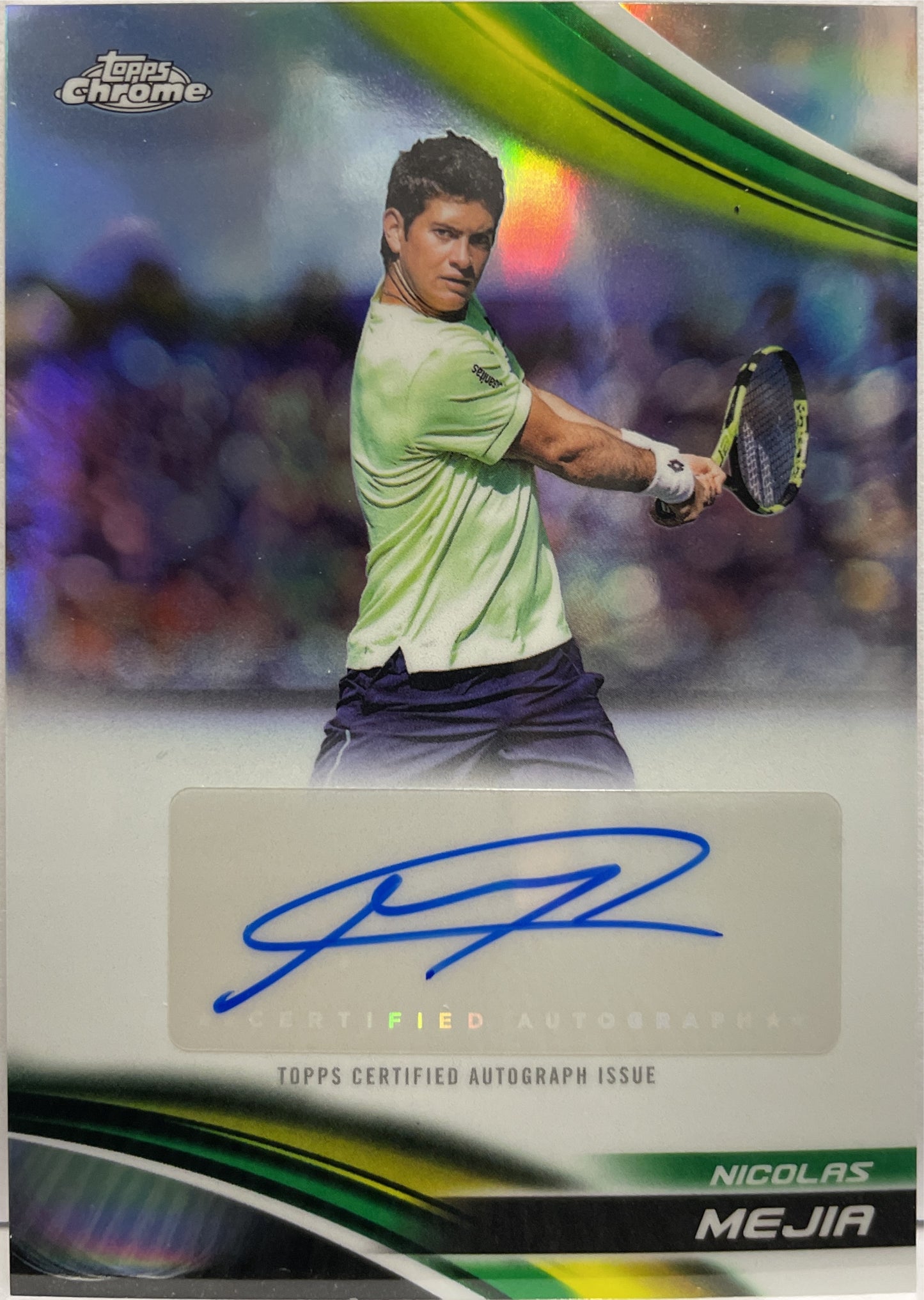 Nicolas Mejia Autograph Topps Chrome Tennis 2025
