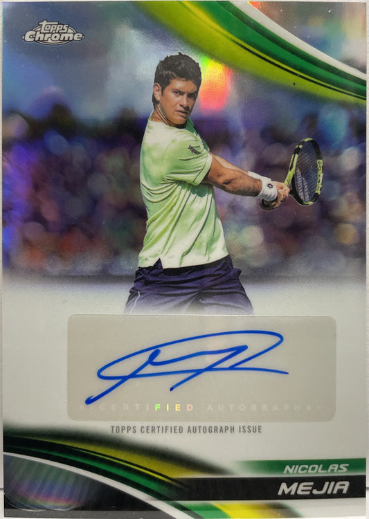 Nicolas Mejia Autograph Topps Chrome Tennis 2025