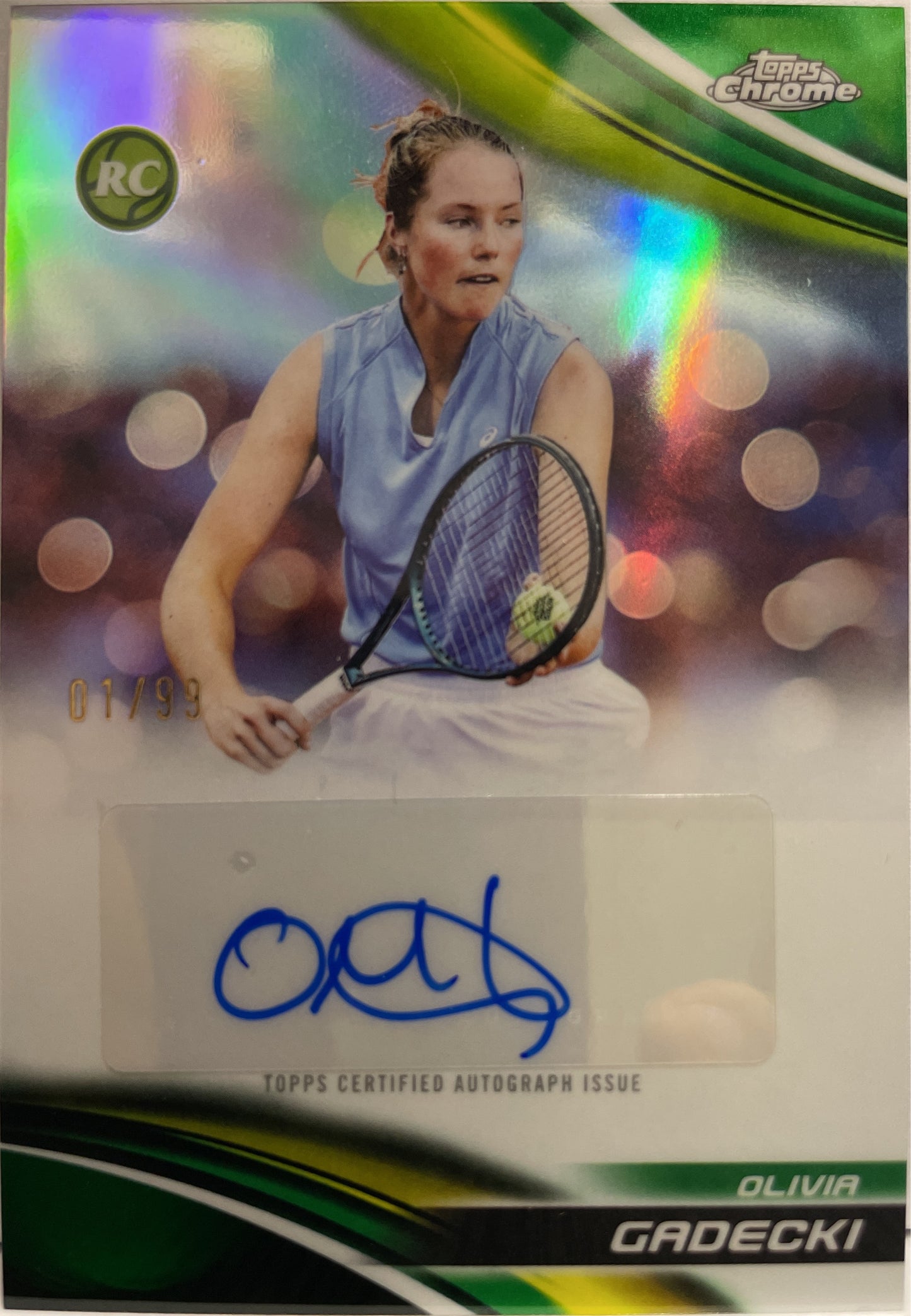 Olivia Gadecki Rookie Autograph Refractor Topps Chrome Tennis 2025