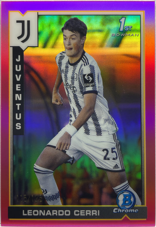 Cerri 115/125 1ST Bowman Pink Topps Chrome Juventus 2022/23