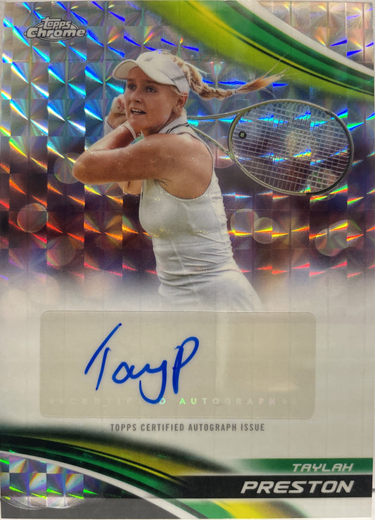 Taylah Preston Autograph Geometric Topps Chrome Tennis 2025