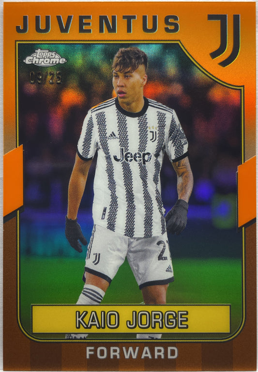 Kaio Jorge 9/25 Orange Topps Chrome Juventus 2022/23