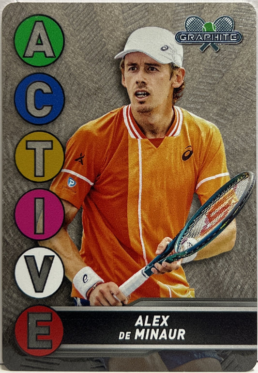 Alex De Minaur Active Metal Topps Tennis Graphite 2024
