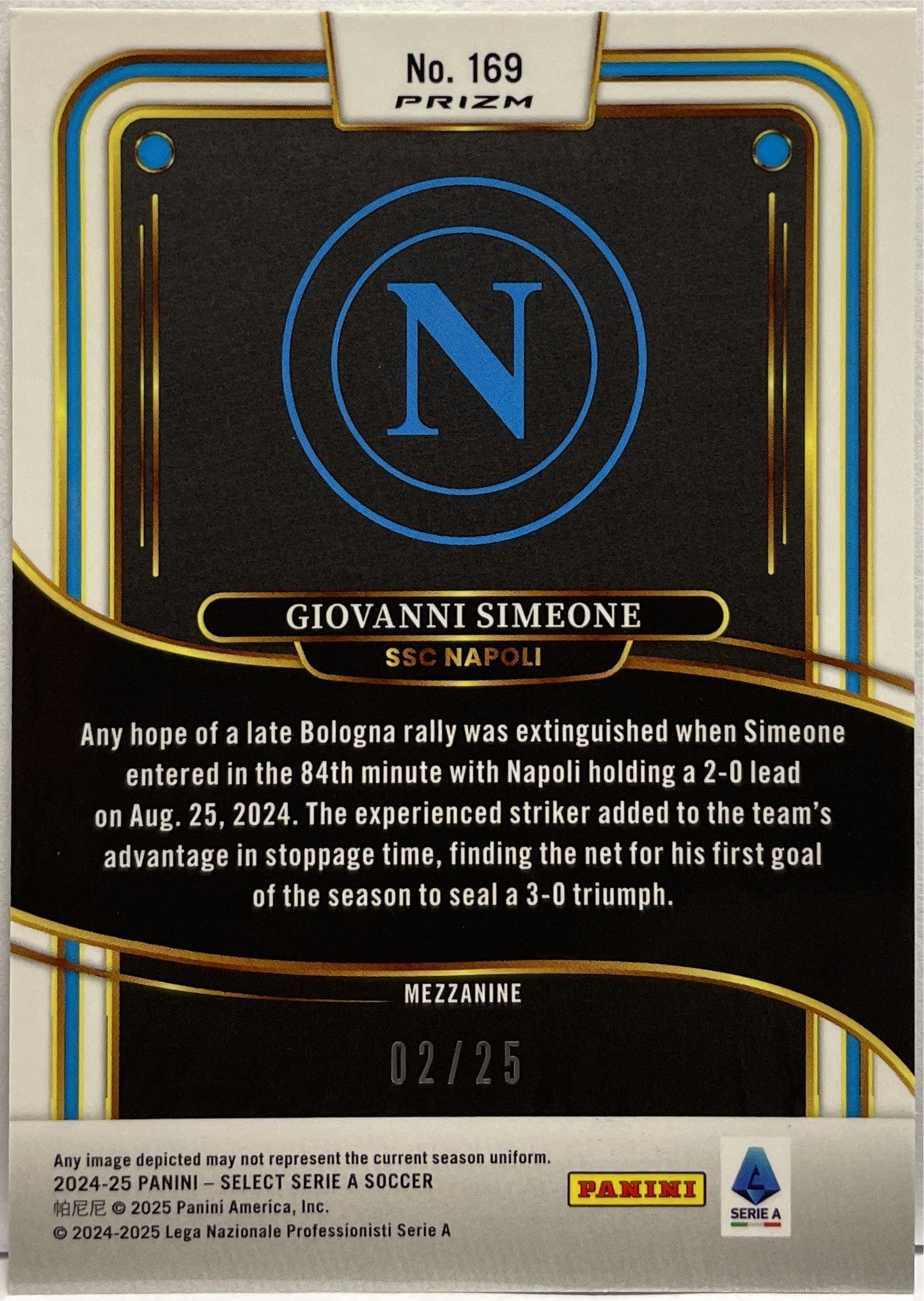 Giovanni Simeone 2/25 Mezzanine Tie Dye Select Serie A 2024/25