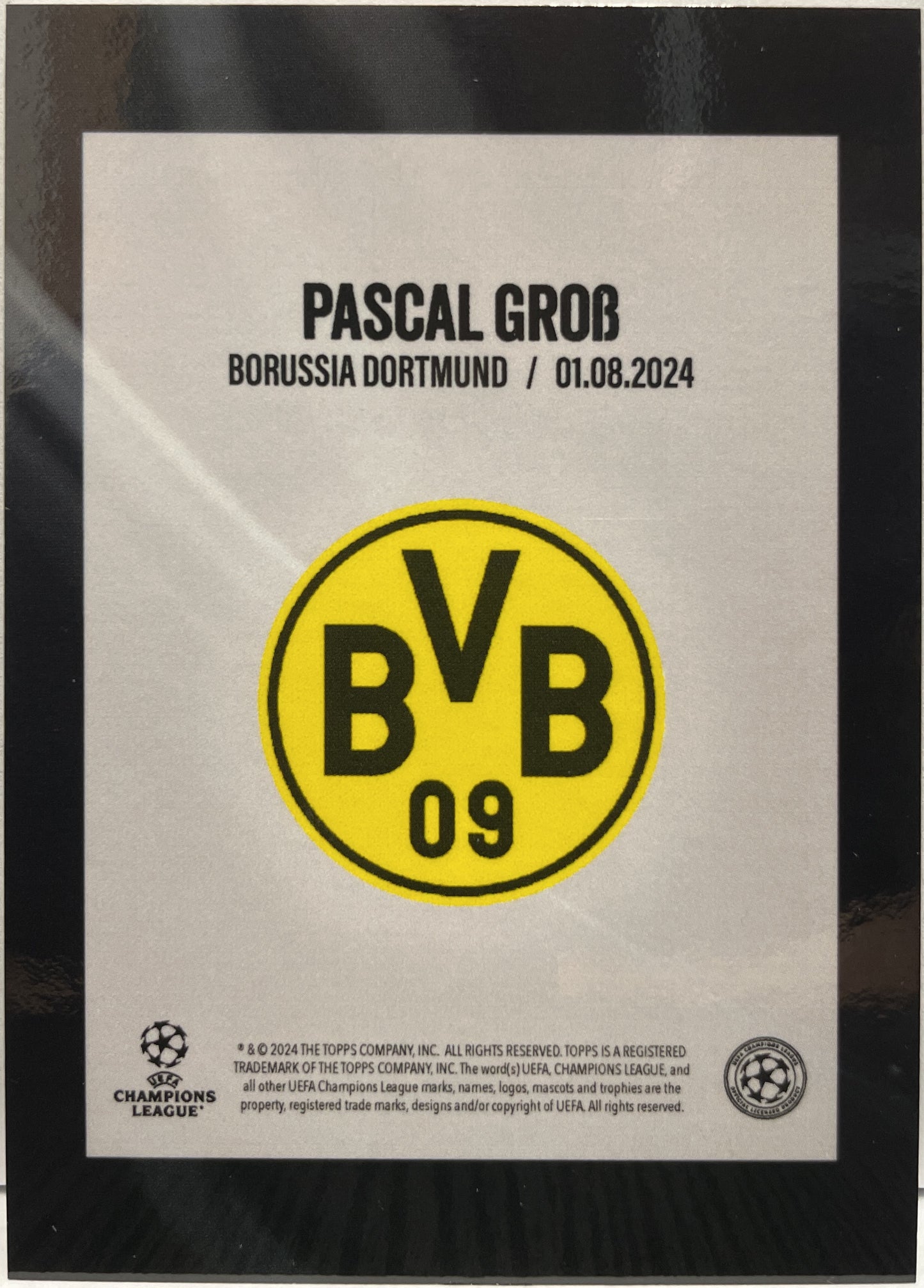 Pascal Grob 53/99 Green Topps Fabrizio Romano Here We Go 2024