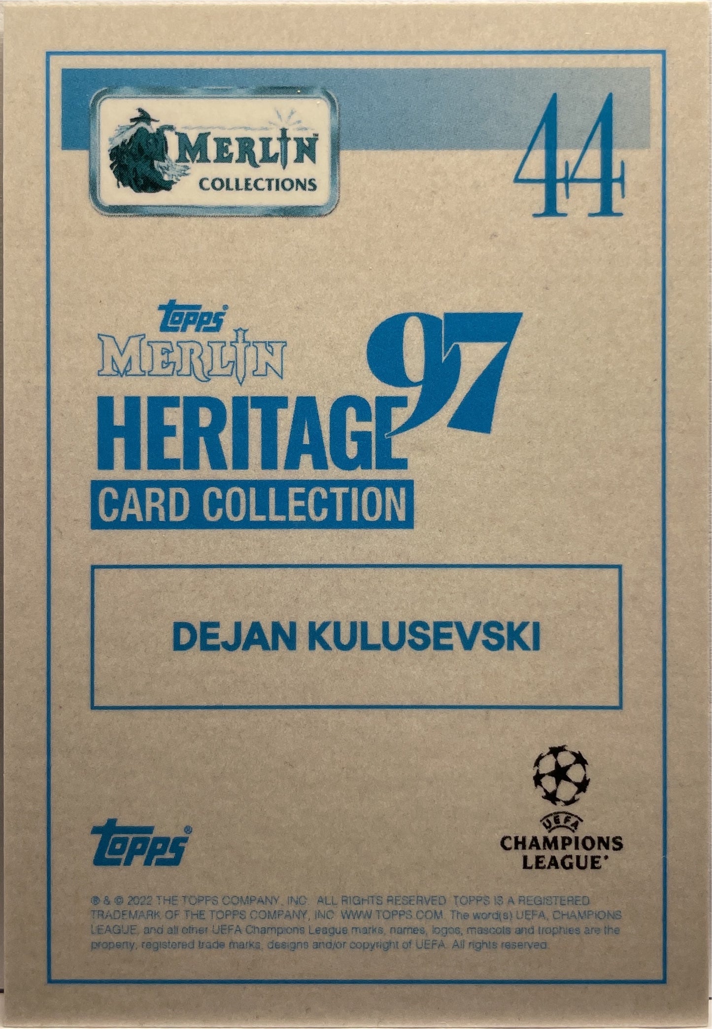 Dejan Kulusevski 36/99 Autograph Merlin Heritage 97 2021/22