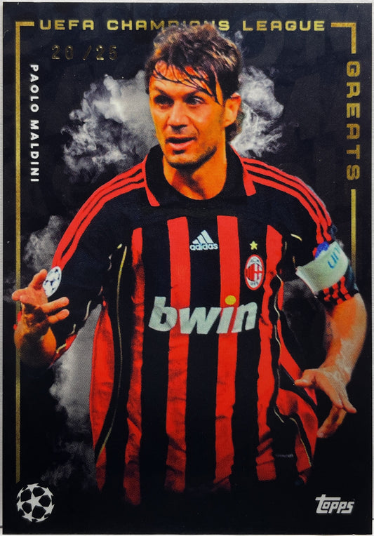 Paolo Maldini 20/25 Topps Jose Mourinho Platinum Curated Set 2022