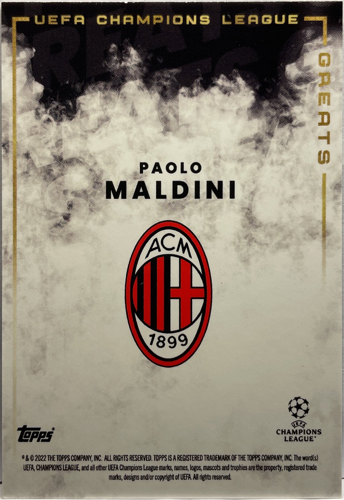 Paolo Maldini 20/25 Topps Jose Mourinho Platinum Curated Set 2022