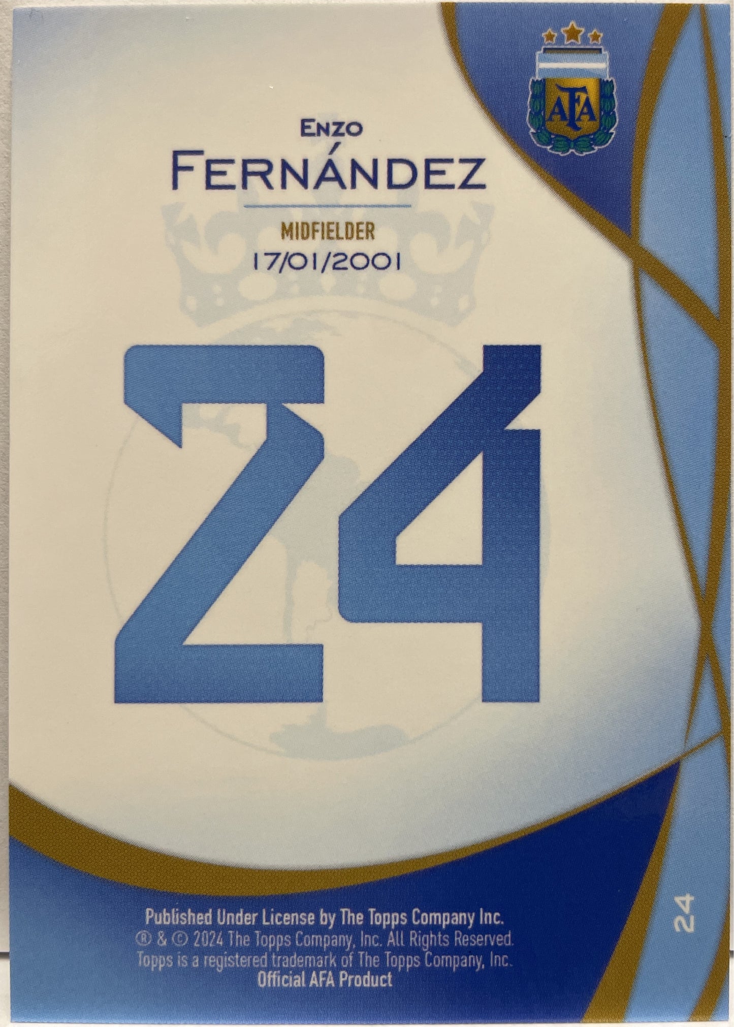 Enzo Fernandez Topps Lineage Argentina 2024